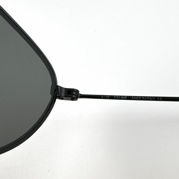 Celine CL40077U 02A Sunglasses Matte Black Smoke Pilot Unisex CL 40077U - Picture 10 of 13